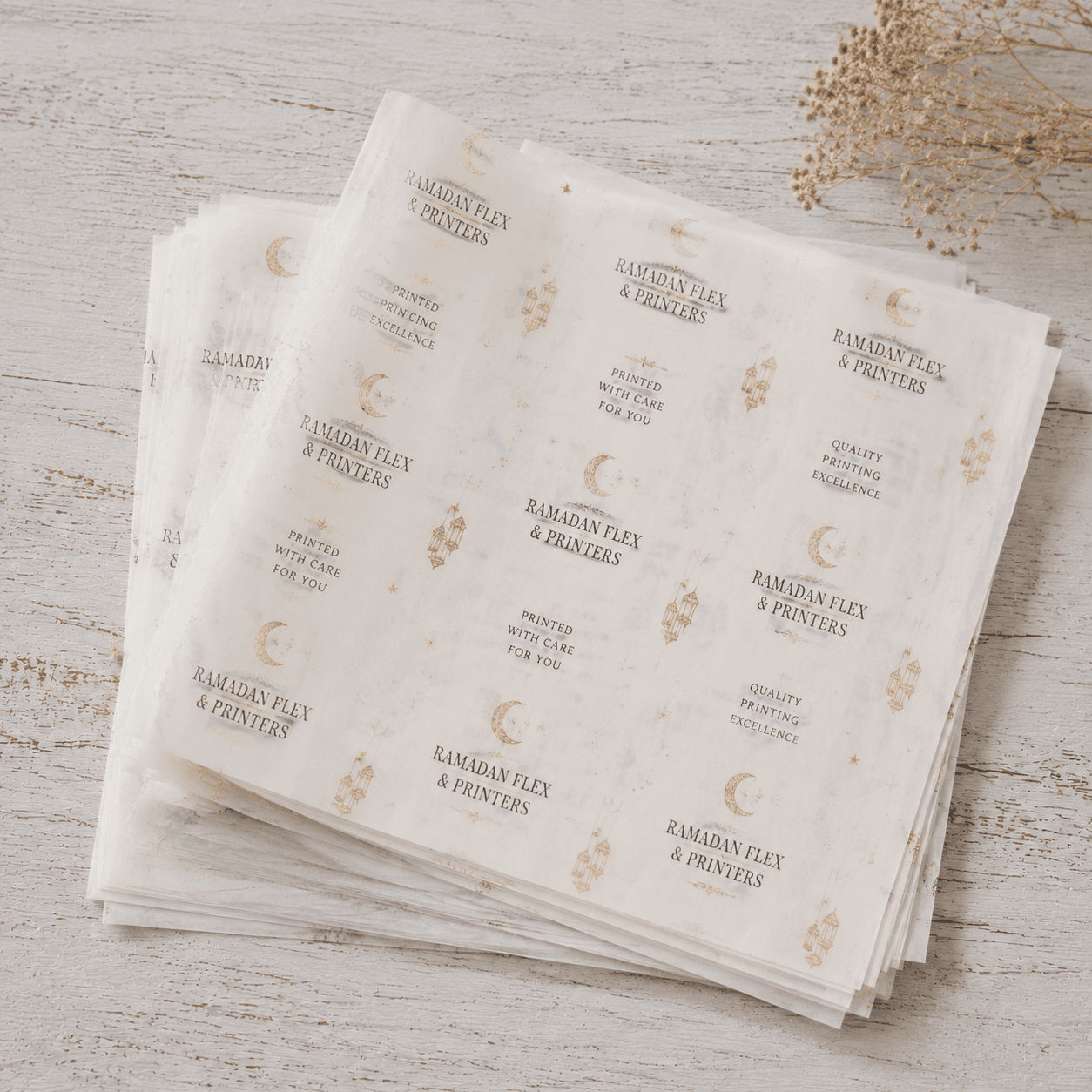 Printed Butter Paper Sheets